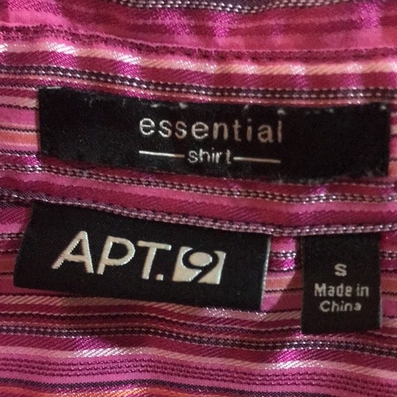 Apt. 9 Pink Stripe Blouse Sm. - Picture 5 of 5